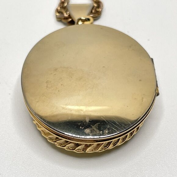 Vintage 1970s Victorian Revival La Rein Fragonard Locket With Chain Necklace - Picture 5 of 7
